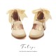 Iris Corolla Tulips Chunky Heel Shoes(Reservation/5 Colours/Full Payment Without Shipping)